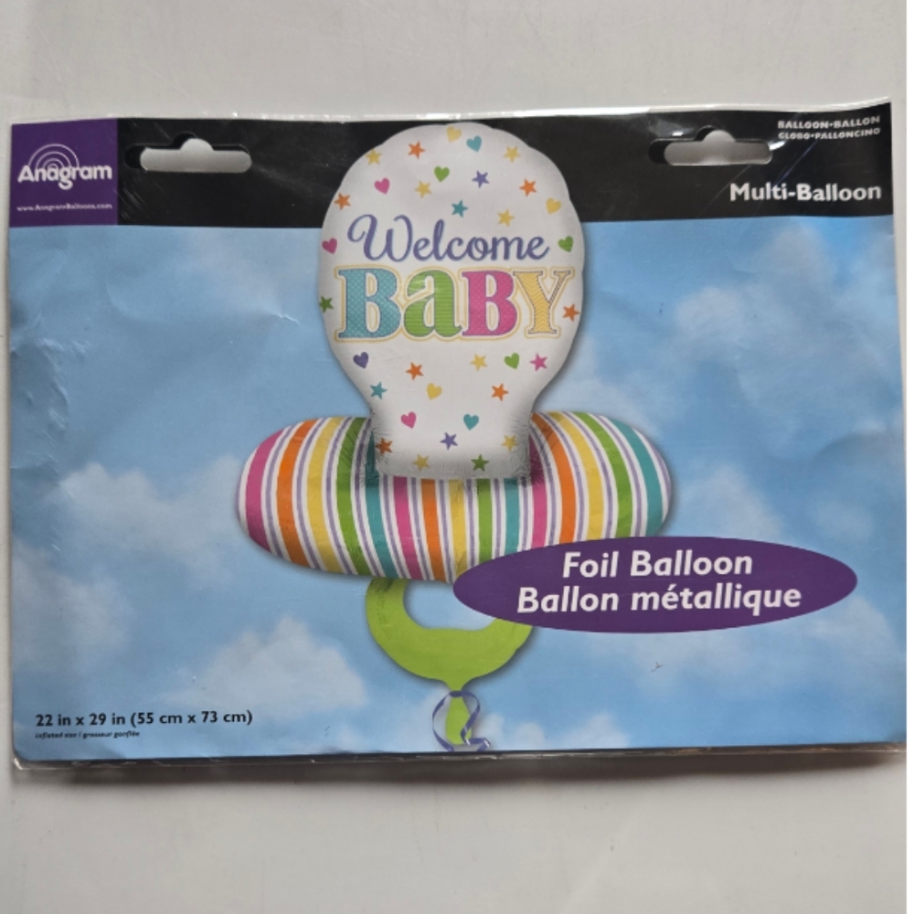 Welcome Baby Foil Balloon - Picture 2 of 3